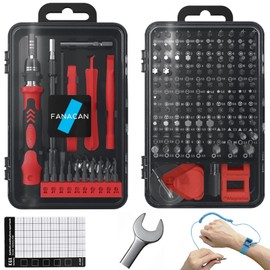 FANACAN 140 in 1 Precision Screwdriver Set, Compatible with Special Screws, Magnet, Removing Tanned Screws, Disassembly Repair Tool Kit, Can Be Installed on Electric Screwdrivers, 3 Years