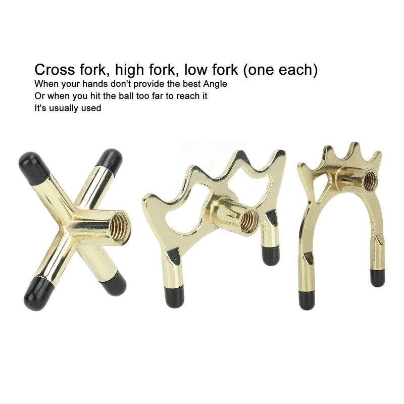 Topyond Set of 3 Reusable Billiard Bridge Heads - Aluminium