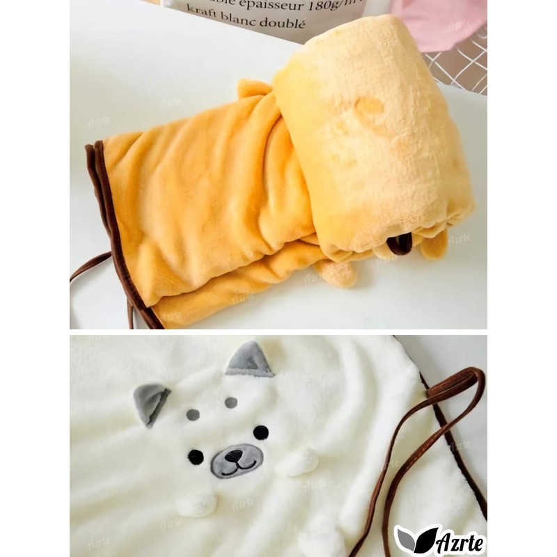 Azrte Blanket Throw Warm Animal Dog Animal Nap Pillow Dog