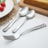 20-piece flatware set, serves 4, stainless steel silverware set