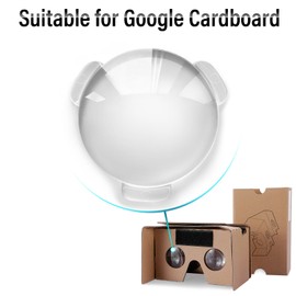 Biconvex Lens Set, Pop-Tech Glass Lens Bi-Convex 34mm Diameter 45mm Focal Length Lens for DIY Google Cardboard VR