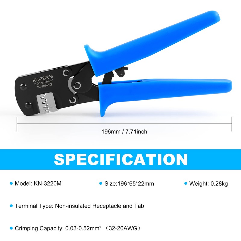 Knoweasy Micro Molex Crimper: Compatible with D-Sub, JST, JAE Connectors,