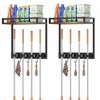 FLOUREE 2 Packs Broom Holder Wall Mount with Shelf Load