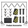 Forlogic Backdrop Stand 10x7.5ft(WxH), Heavy Duty Adjustable Photo Back Drop