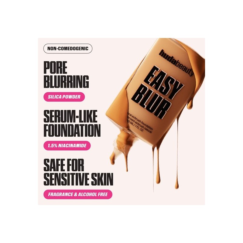HUDA BEAUTY Easy Blur Natural Airbrush Foundation with Niacinamide 1