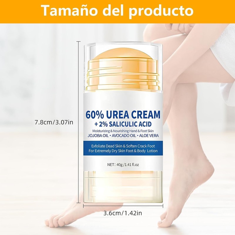 2pcs Crema con Urea 60 para Pies, Hidratante Pies Resecos