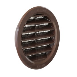 The t10rm Ventilation Ventilation Grille Round Plastic Recessed, Brown, Diameter 120 mm