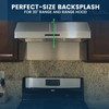 24" x 30" Reversible Metal Backsplash Matching screws | Compatible