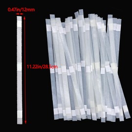XFJYMXDM 50 Pcs Glue Strips with Mesh Backing, Book Binding Tape Thermal Glue Strips for Book Binding Repair (12 mm)