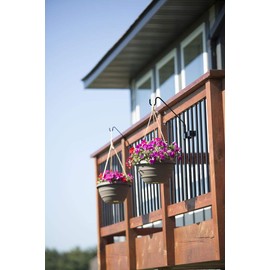 Hold It Mate Multi Use Hook Kit for Vertical Spindled Railings, Hang Flower Baskets Chimes Bird Feeder 15LBS Weight Limit (2 pack)