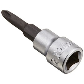 Yamashita Industrial Laboratory Koken 3/8 (9.5 mm) SQ. Plus Bit Socket, Total Length 2.4 inches (60 mm) No.2 3000-2