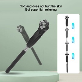 Teleskop-Massagegerät, Katzenkrallen-Rückenkratzer, Niedlicher Ausziehbarer Rückenkratzer, Teleskop-Massagegerät aus Edelstahl, Körpermassagegerät Zum Kratzen von Rücken und Kopf