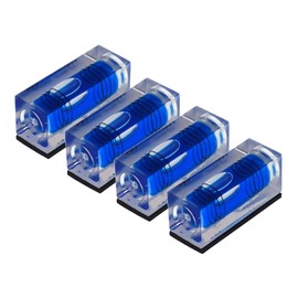 High precision mini level bubble, mini level bubble, three line level ball, level ruler, household level magnetic 4PCS (40X17.5X15mm blue magnetic)