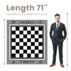 ELONGDI Giant Outdoor Chess Set Oversized Plastic Chess Pieces with