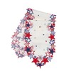 Chlophy 4th of July Table Runner with Embroidered Stars Memorial