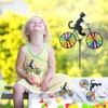 Windmill Garden Decoration Windmill Rotating Cat Dog Bicycle Design Rainbow