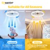 Ensenior 20'' Low Profile Ceiling Fans with Lights and Remote,