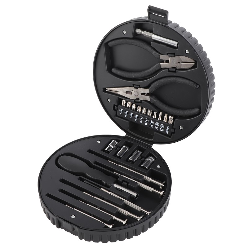 25Pcs Hardware Mini Tool Kit with Tire Shaped Storage Box