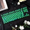 114 Keys Clear Crystal Green PBT Keycap Set, Translucent Shine