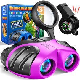 Dislocati Kids Binoculars for Girls, 3-12 Year Old Girl Gifts Boys Binoculars Toys for 3 4 5 6 7 Year Old Boys Girls Outdoor Toys Girls Gifts Age 5 6 7 8 9 Birthday Gifts Present for Boys Girls