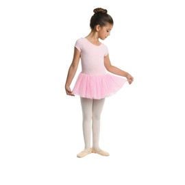 DANZNMOTION Girls Penny Cap Sleeve Dance Dress 23209C (Girls 6X-7, Lavender)