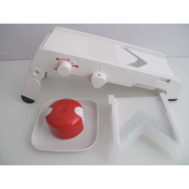 TUPPERWARE Chef Mando-Chef D202 Multi-Slicer Grater Mandolino Küchenenstar White/Red
