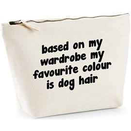 Hippowarehouse Based on my wardrobe my favourite colour is dog hair printed make up cosmetic wash bag 18x19x9cm