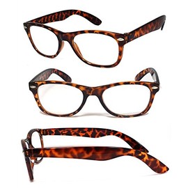 VeryHobby Retro Rockers Deluxe Reading Glasses 2 Color 12 Power Strength (Tortoise Brown, 1.75)