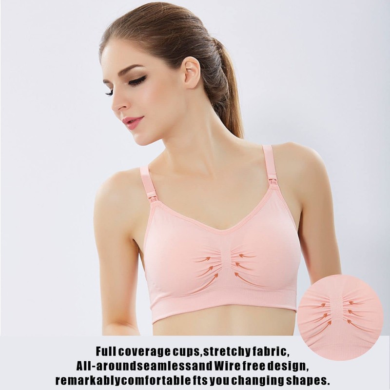 TAGNEFLOR Brasier de Lactancia para Mujer,Paquete de 3,Brasier de Lactancia