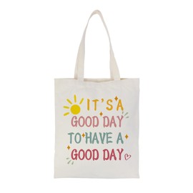 Jnglr Positive Motivational Canvas Tote Bag Funny Tote Bag for Women Encouragement Gifts for Friend Coworker Shopping Grocery Bag Beach Bag Cute Gifts Book Tote Bag Teacher Bag Reusable Grocery Bag