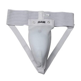 ISAMI Classic Gold Supporter (with cup) l-672 (White, M Waist 26.8 - 32.7 inches (68 - 83 cm))