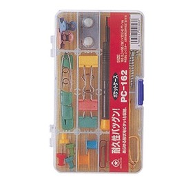 リングスター ポケットケース クリア L165×W95×H30mm 仕切板6枚付 PC-162