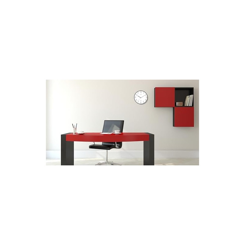 Unilux Wall Clock, Black, 25x25x4.5