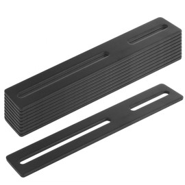 10 PCS Black Adjustable Flat Mending Plate with Slotted Hole for 1/4" Bolt, 8-1/2" x 1-1/8", Thickness 1/8"