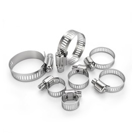 30PCS Stainless Steel Hose Clamps, 1/4" to 7/16" (6-12mm) Adjustable Worm Gear Fuel Line Clamp for Plumbing, Automotive And Mechanical Application