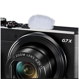 Camera Mic Windscreen, Wind Muff Compatible for Camera DSLR, G7X2 Built-in Microphone, with 16 Stickies and 8 Fur Covers by YOUSHARES(White)