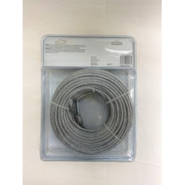 Commercial Uncoated Cable, 1/4" Diameter, 100' Length, 1400 lbs Working Load Limit, 7x19 Construction, Heavy Duty Wire Rope