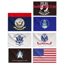 Military Flags,Military All Branch Flags, Double Sided 3 ply 3x5 ft, 8 Pcs Flag for Memorial Day, Veterans Day Decoration