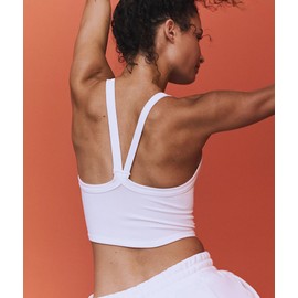 Free People Dupes White Tank Top for Woman Crop Tops Athletic Tank Going Out Tops for Women Racerback Tank Tops, M/L