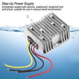 Waterproof Power Supply Converter, 12 V to 24 V 5 A Step Up Voltage Converter Regulator Transformer Power Supply for Car, Waterproof Step Up Voltage Regulator