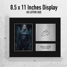 HWC Trading Henry Cavill The Witcher Gifts Printed Signed Autograph Picture for TV Show Fans - US Letter Size