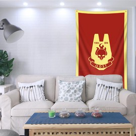LCFHOME Orbital Drop Shock Troopers Flag ODST Red Banner Tapestry Wall Hanging Flag (36x60in/90x150cm，150Polyster,HD Printing) Man Cave Home Office Bed Room Decor