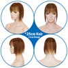 12inch Hair Toppers Human Hair with Bangs Hair Mono Base