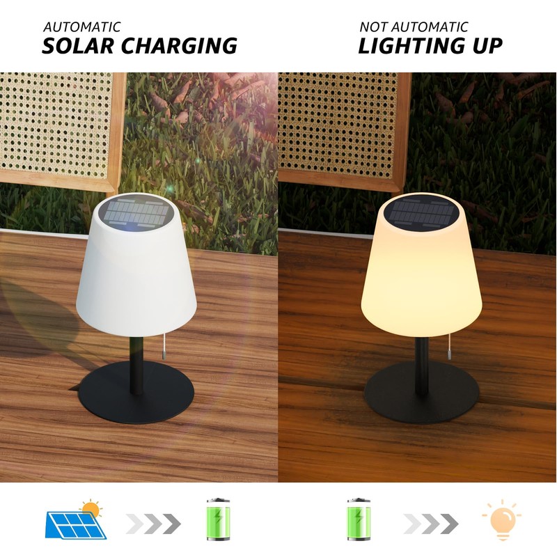 Outdoor Table Lamp Wireless Solar Pack of 2