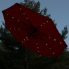 Sunnydaze 9-Foot Patio Umbrella with Solar LED Lights and Push