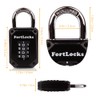 FortLocks 2 Pack Heavy Duty Waterproof Combination Lock - 4