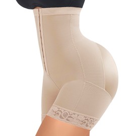 FeelinGirl Shapewear Tummy Control for Women High Waisted Faja Body Shaper Colombianas Shaping Girdel Beige XS