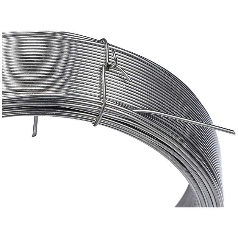 Merriway BH00325 Galvanised Coated Garden Wire, 1.25mm Metres (162.5ft) 16