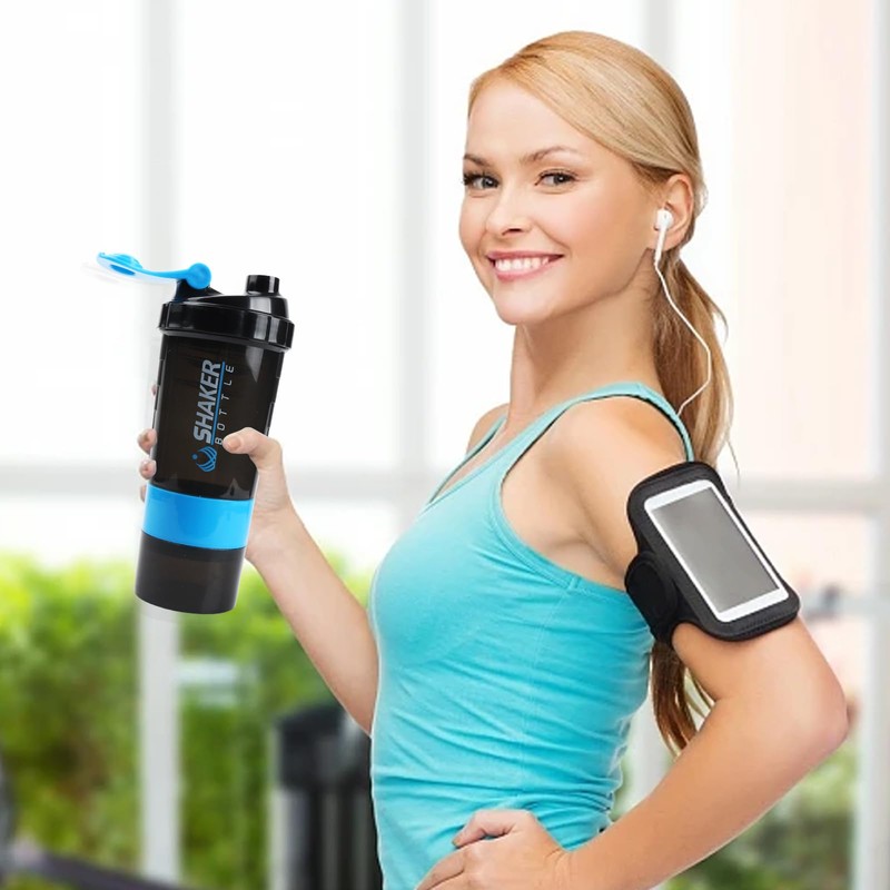 XTKS Shaker Bottle - Protein Shaker Cup with Storage Compartments