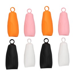 8 Pack Elastic Sleeves for Leak Proofing, Reusable Silicone Travel Bottle Covers Elastic Toiletry Sleeve for Shampoo Bottles Lotion Conditioner Wash Body Bottles